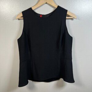 Spanx Carefree Crepe Peplum Tank Top Size Medium Black Layer Work Career